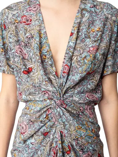 Zadig & Voltaire Women's Rozom British Flowers Minidress - Mist - Size XS | Thumbnail 6