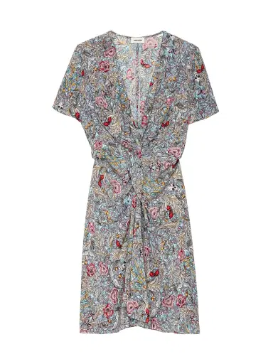 Zadig & Voltaire Women's Rozom British Flowers Minidress - Mist - Size XS | Thumbnail 1