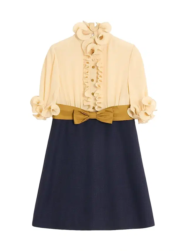 Valentino Garavani Women's Crepe De Chine and Viscose Short Dress - Provence Blue