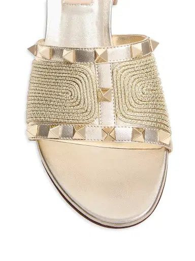 Valentino Garavani Women's Rockstud Sandals in Laminated Nappa 60MM - Platinum - Size 6 | Thumbnail 5 Valentino Garavani Women's Rockstud Sandals in Laminated Nappa 60MM - Platinum - Size 6 | Thumbnail 5