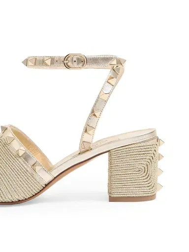 Valentino Garavani Women's Rockstud Sandals in Laminated Nappa 60MM - Platinum - Size 6 | Thumbnail 6 Valentino Garavani Women's Rockstud Sandals in Laminated Nappa 60MM - Platinum - Size 6 | Thumbnail 6