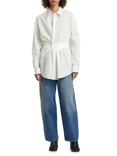 MM6 MAISON MARGIELA Women's High-Rise Straight-Leg Jeans - Medium Blue - Size 29 | Thumbnail 2