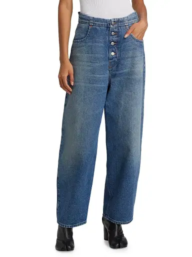 MM6 MAISON MARGIELA Women's High-Rise Straight-Leg Jeans - Medium Blue - Size 29 | Thumbnail 3