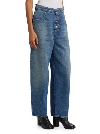 MM6 MAISON MARGIELA Women's High-Rise Straight-Leg Jeans - Medium Blue - Size 29 | Thumbnail 4