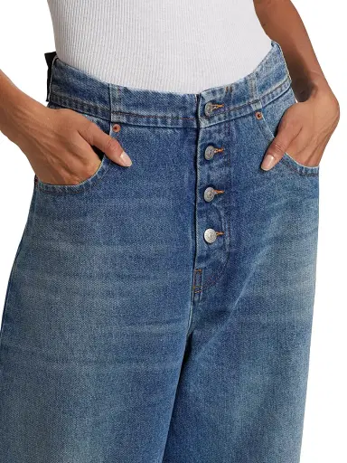 MM6 MAISON MARGIELA Women's High-Rise Straight-Leg Jeans - Medium Blue - Size 29 | Thumbnail 6