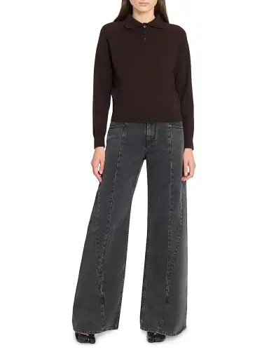 Maison Margiela Women's Cut-Out Wide-Leg Jeans | Thumbnail 2