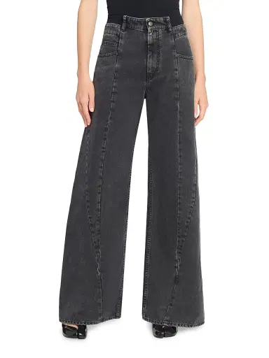 Maison Margiela Women's Cut-Out Wide-Leg Jeans | Thumbnail 3