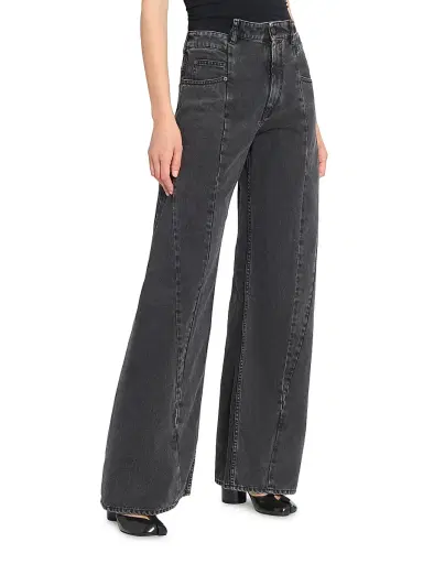Maison Margiela Women's Cut-Out Wide-Leg Jeans | Thumbnail 4