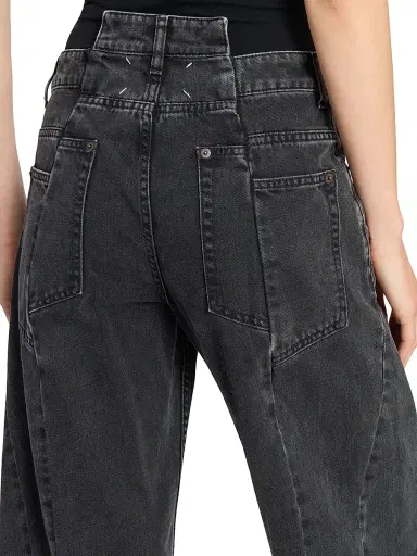 Maison Margiela Women's Cut-Out Wide-Leg Jeans | Thumbnail 6
