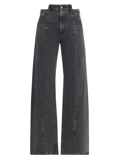 Maison Margiela Women's Cut-Out Wide-Leg Jeans | Thumbnail 1