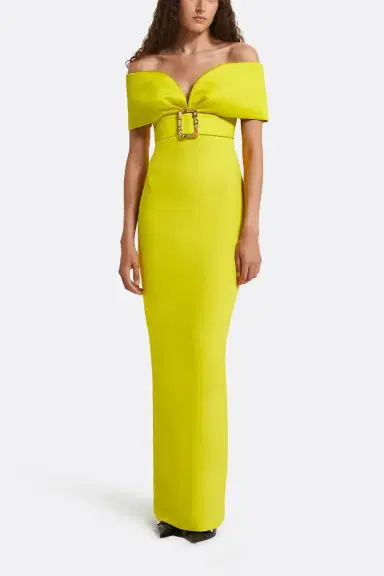 Safiyaa Abike Gown - Chartreuse | Thumbnail 2