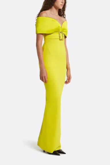 Safiyaa Abike Gown - Chartreuse | Thumbnail 3