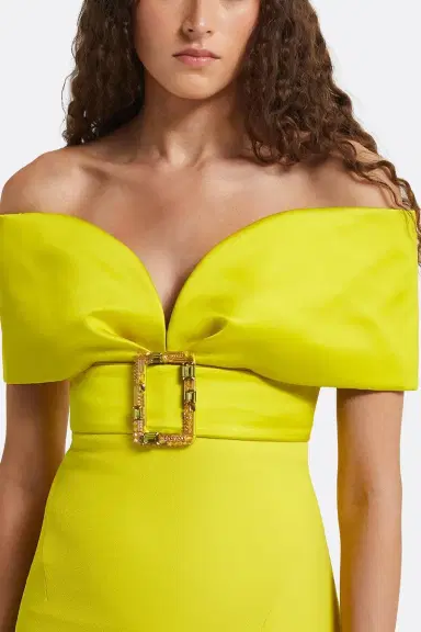 Safiyaa Abike Gown - Chartreuse | Thumbnail 4