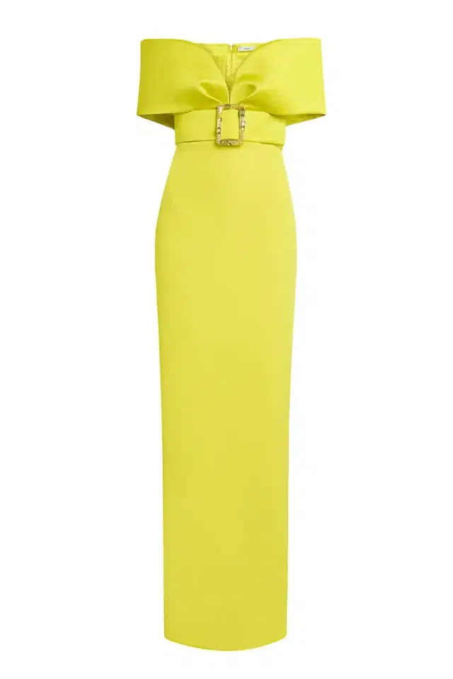 Safiyaa Abike Gown - Chartreuse