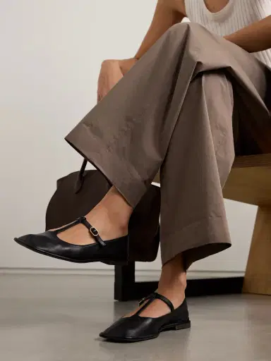 The Row Leather Mary Jane Ballet Flats | Thumbnail 2