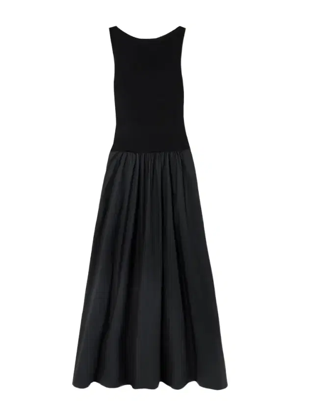 Open-back Jersey And Cotton-poplin Maxi Dress