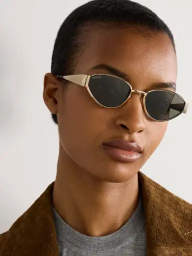 Gucci Eyewear Cat-eye Gold-tone Sunglasses | Thumbnail 2 Gucci Eyewear Cat-eye Gold-tone Sunglasses | Thumbnail 2