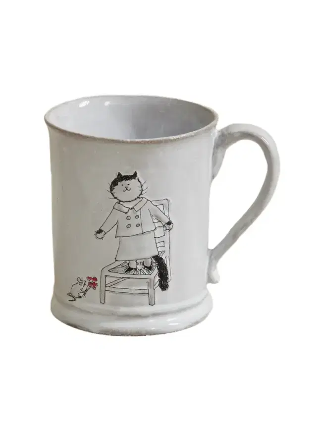 Astier De Villatte + Grace Coddington Blanket In Love Painted Ceramic Mug
