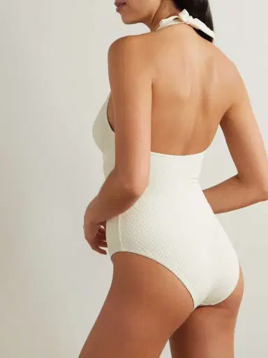 Eres The Vogue Paillette Grosgrain-trimmed Jacquard Halterneck Swimsuit | Thumbnail 3