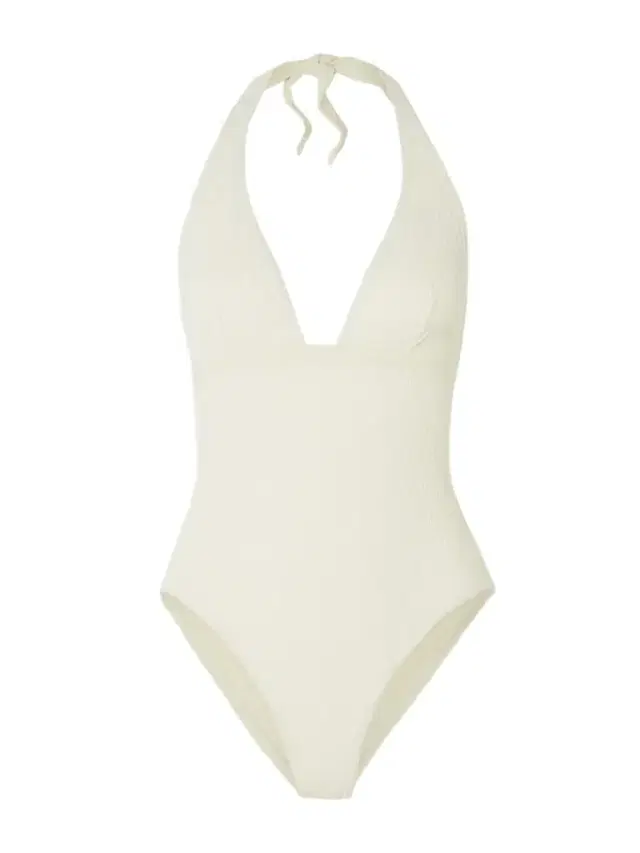 The Vogue Paillette Grosgrain-trimmed Jacquard Halterneck Swimsuit