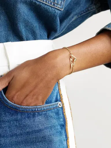 Marla Aaron Bolt Lock + Rolo Chain 14-karat Gold Bracelet | Thumbnail 2 Marla Aaron Bolt Lock + Rolo Chain 14-karat Gold Bracelet | Thumbnail 2