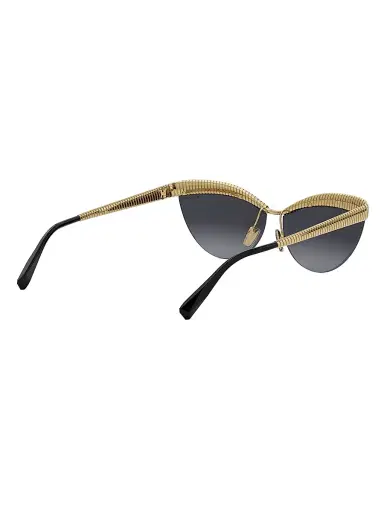 BVLGARI Women's Tubogas 61MM Oval Sunglasses - Black Gold Black | Thumbnail 6