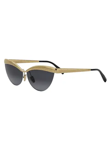 BVLGARI Women's Tubogas 61MM Oval Sunglasses - Black Gold Black | Thumbnail 1
