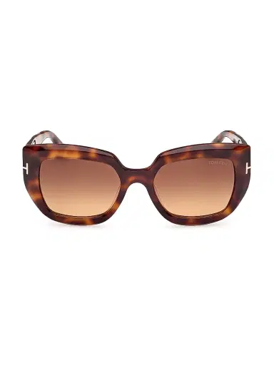 TOM FORD Women's Saltzman 53MM Butterfly Sunglasses - Brown Dark Havana | Thumbnail 2