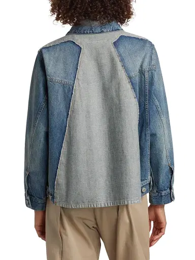MM6 MAISON MARGIELA Women's Denim Button-Front Jacket - Medium Blue - Size 8 | Thumbnail 5 MM6 MAISON MARGIELA Women's Denim Button-Front Jacket - Medium Blue - Size 8 | Thumbnail 5