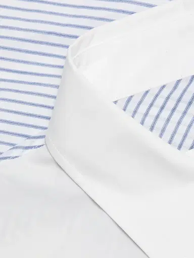MM6 MAISON MARGIELA Women's Striped Cotton Button-Front Shirt | Thumbnail 7 MM6 MAISON MARGIELA Women's Striped Cotton Button-Front Shirt | Thumbnail 7