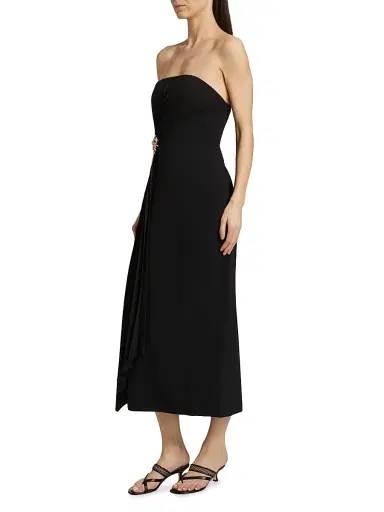 Acler Women's Whitnell Bandeau Midi-Dress - Black | Thumbnail 4