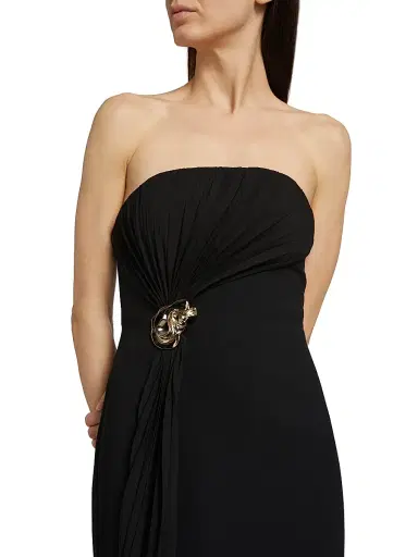 Acler Women's Whitnell Bandeau Midi-Dress - Black | Thumbnail 6