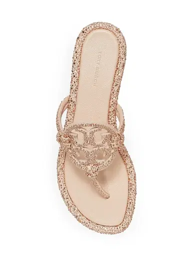 Tory Burch Women's Miller Knotted Flip-Flop Sandals - Rose Pink - Size 9.5 | Thumbnail 3
