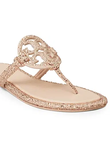 Tory Burch Women's Miller Knotted Flip-Flop Sandals - Rose Pink - Size 9.5 | Thumbnail 4