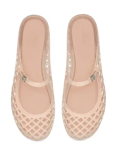 Tory Burch Women's Mellow Jelly Mary Jane Flats - Soft Pink Glitter - Size 9 | Thumbnail 3 Tory Burch Women's Mellow Jelly Mary Jane Flats - Soft Pink Glitter - Size 9 | Thumbnail 3