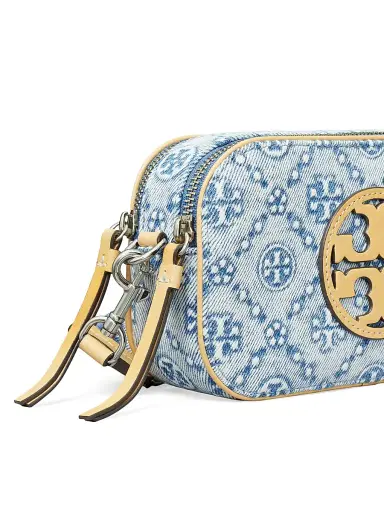 Tory Burch Women's Miller Monogram Denim Crossbody Bag - Powder Blue | Thumbnail 5