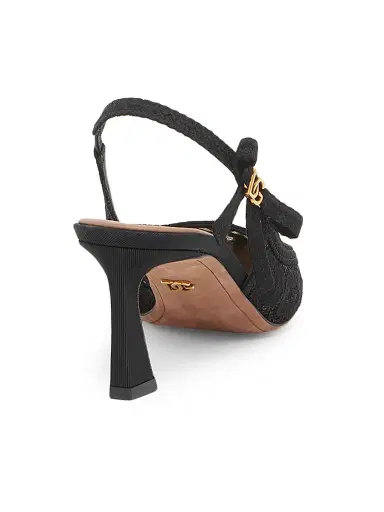Dolce & Gabbana Women's Pizzo Leo Lace 65MM Slingback Pumps - Nero | Thumbnail 3