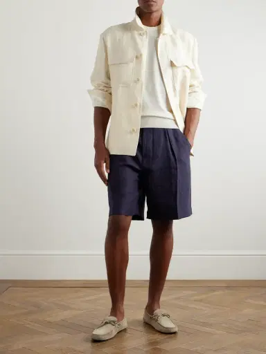 Loro Piana Slim-Fit Cotton and Silk-Blend Piqué T-Shirt - Men | Thumbnail 2
