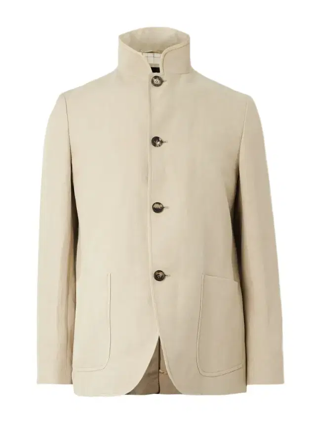 Loro Piana Spagna Unstructured Nehru-Collar Linen and Silk-Blend Twill Jacket - Men