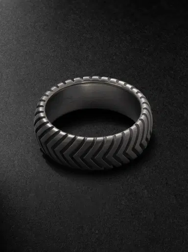 David Yurman Chevron Titanium Ring - Men | Thumbnail 3
