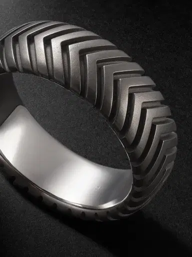 David Yurman Chevron Titanium Ring - Men | Thumbnail 4