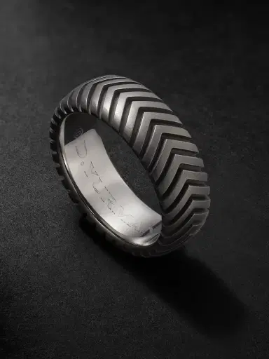 David Yurman Chevron Titanium Ring - Men | Thumbnail 1