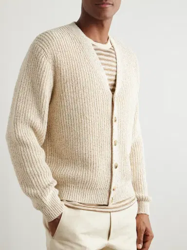 Loro Piana Meina Ribbed Cotton Cardigan - Men | Thumbnail 3 Loro Piana Meina Ribbed Cotton Cardigan - Men | Thumbnail 3