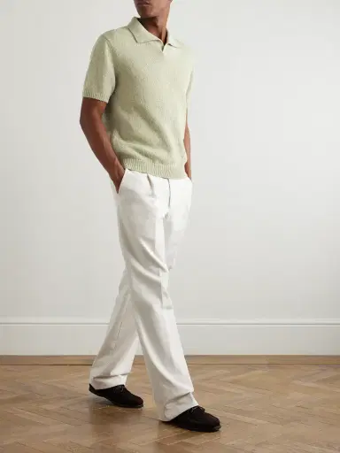 Loro Piana Meina Mouliné-Cotton Polo Shirt - Men | Thumbnail 2
