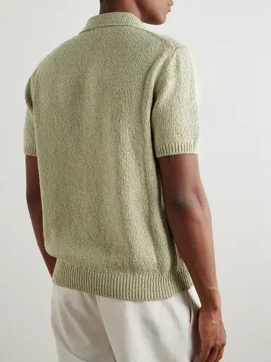 Loro Piana Meina Mouliné-Cotton Polo Shirt - Men | Thumbnail 3