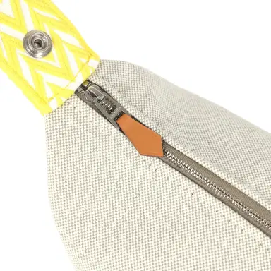 HERMÈS Hermes Bride A Brac Case PM Jaune Citron Plume Canvas Palladium Hardware | Thumbnail 8 HERMÈS Hermes Bride A Brac Case PM Jaune Citron Plume Canvas Palladium Hardware | Thumbnail 8