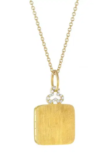 DEVON WOODHILL Classic Diamond Trefoil Pillow Locket Necklace | Thumbnail 1 DEVON WOODHILL Classic Diamond Trefoil Pillow Locket Necklace | Thumbnail 1