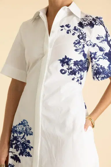 Erdem Short Sleeve Shirt Dress | Thumbnail 3