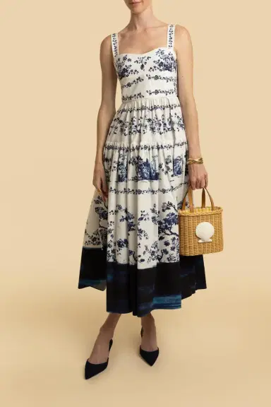 Erdem Strappy Fit Flare Midi Dress | Thumbnail 2