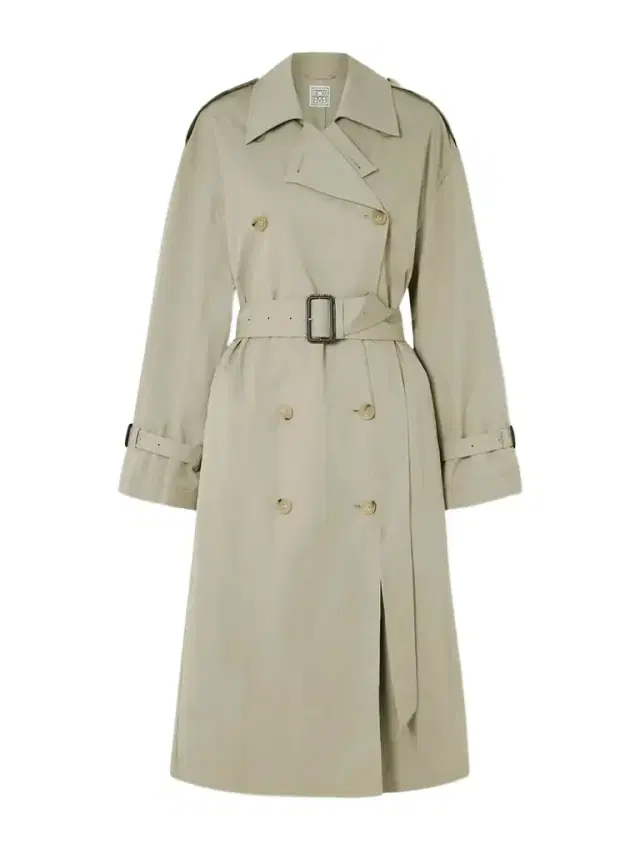 Belted Organic Cotton-blend Trench Coat